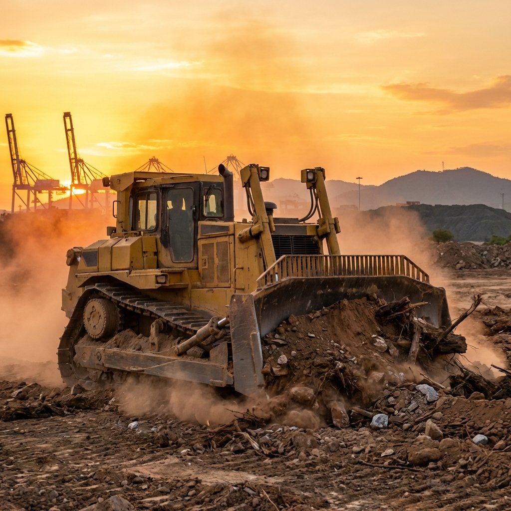 Bulldozer preparando terreno